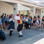 Group learning to dance folkore traditional dance linđo in DUbrovnik