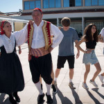 Group learining steps to this traditional dance from experienced dancers
