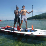 Rowing the Standup paddleboard