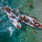 Stand up paddleboard Challenge giant Stand up paddleboard race on the beach